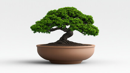 Bonsai Serenity: A stunning bonsai tree, meticulously cultivated, stands as a symbol of patience, resilience, and the beauty of nature's artistry. The elegant.
