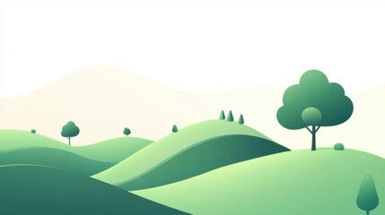 Obraz premium landscape with trees