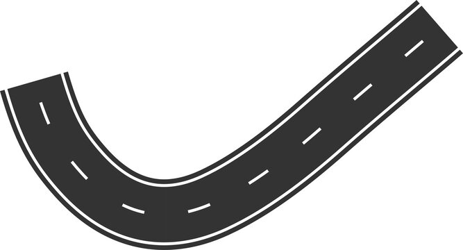 Street and road elements for city map, highway, traffic