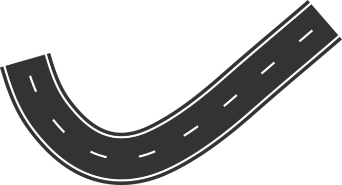 Street and road elements for city map, highway, traffic