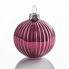 Elegant Purple Christmas Ornament Shiny Glass Ball