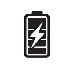 battery charge icon silhouette vector illustration