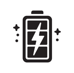 battery charge icon silhouette vector illustration