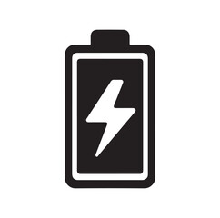 battery charge icon silhouette vector illustration