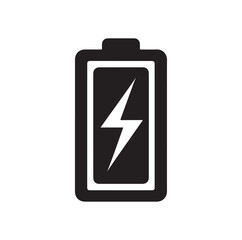 battery charge icon silhouette vector illustration