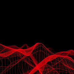 red background