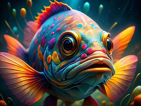 Blind Fish Portrait Photography: Surreal Underwater Creatures, Eyeless Fish Pictures, Unique Aquatic Life Portraits
