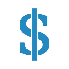 niebieski symbol dolara, grafika wektorowa © robert6666