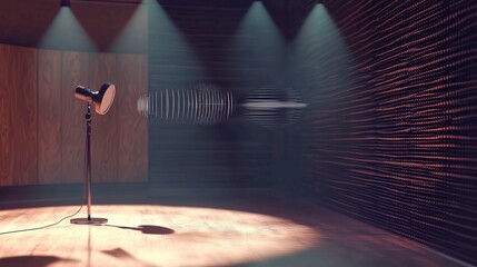 Recording session in serene studio music production environment calm atmosphere creative process artistic viewpoint