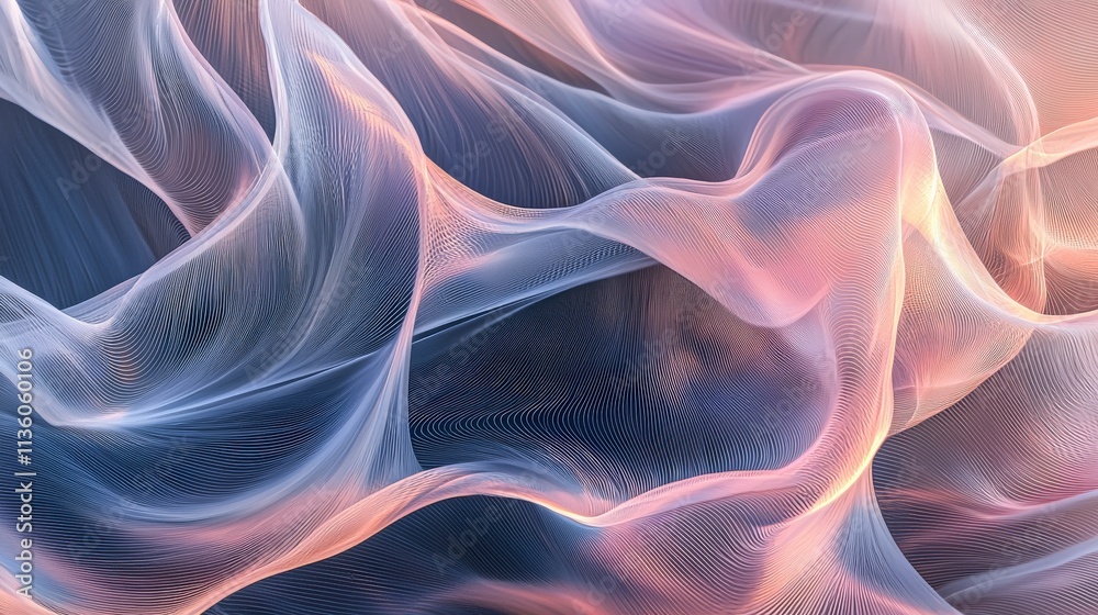 Leinwandbilder dynamic abstract glowing lines illustrating tonal changes in fluid motion studio setting digital art