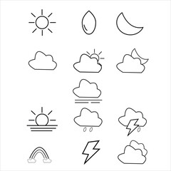 Weather line icon vector.