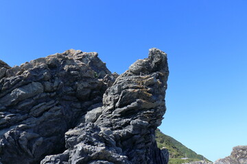 室戸岬の奇岩　秋　（四国　高知県）