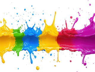 Colorful paint splash explosion, a vibrant and dynamic abstract art design 
