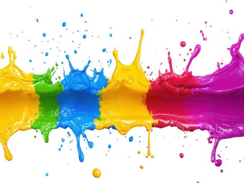 Colorful paint splash explosion, a vibrant and dynamic abstract art design 