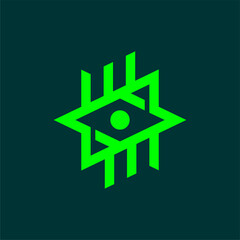 Abstract Green Eye Logo