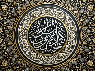 Elegant Arabic Calligraphy Circle - Diwani Style