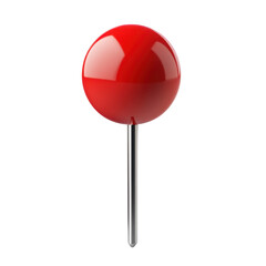Bright Red Lollipop on a Stick, Colorful Candy Treat Design