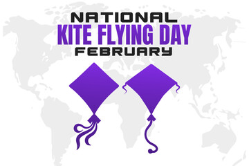 NATIONAL KITE FLYING DAY Vector Illustration background