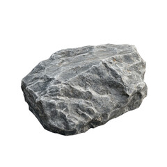 Gray Rough Stone Rock Isolated on White Background for Textures