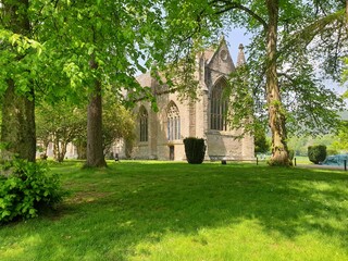 Fototapeta premium Dunkeld cathedral by the river Tay
