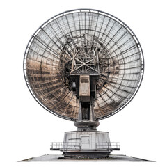 Large Antenna Dish on Structure with Circular Mesh Design