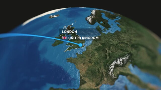 Captivating 3D animated travel map showcasing a journey around the world through all continents. Perfect for global travel projects, presentations, and educational videos.