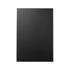 Black hard sheet isolated on transparent background