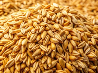 Oats Heap Close-up with Copy Space