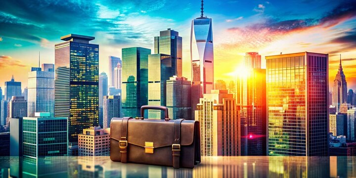 Capturing Corporate Identity Through Double Exposure: Merging Business Landscapes and Professional Symbols for a Unique Visual Representation of Brand Identity - Powered by Adobe