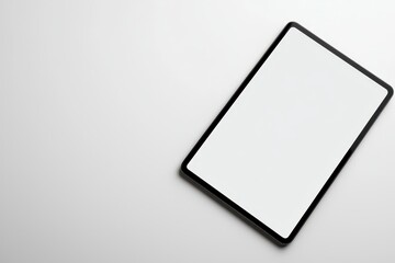 Clean solid-color tablet mock up isolated on a white background showcasing sleek design elements