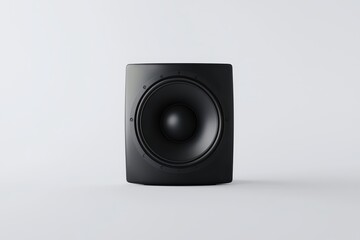 Obraz premium Elegant speaker mock up displayed in a minimalist style on a white background for design purposes