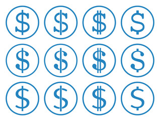 symbol dolara zestaw ikon, grafika wektorowa © robert6666