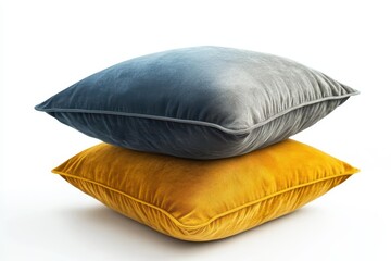 Soft and stylish pillow mock up isolated against clean white backdrop suitable for modern decor