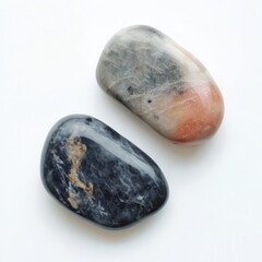 Three stones on white