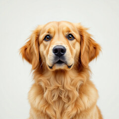 Concept photo of a cute golden retriever with space for text
