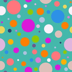 Colorful Polka Dots Holiday Print Party. Vector