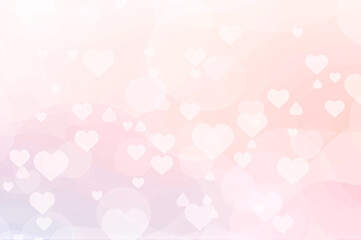 Abstract pastel background with hearts, Valentine's Day