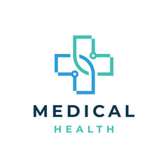 health logo design, or plus sign with a modern touch