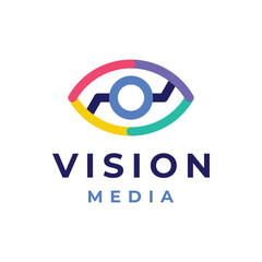 media logo design, or abstract eyes with a colorful touch