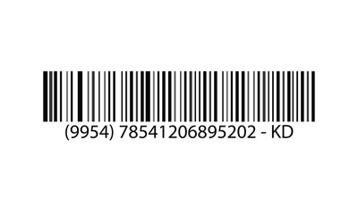 Barcode vector icon or bar code scan label for product price tag, Barcode vector icon with numbers. Easily editable