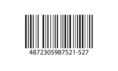 Barcode vector icon or bar code scan label for product price tag, Barcode vector icon with numbers. Easily editable	