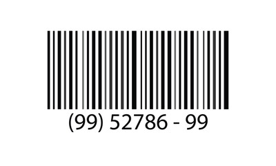 Barcode vector icon or bar code scan label for product price tag, Barcode vector icon with numbers. Easily editable	