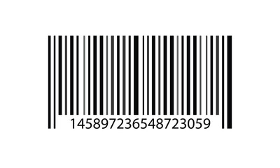 Barcode vector icon or bar code scan label for product price tag, Barcode vector icon with numbers. Easily editable	