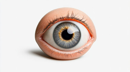 The All-Seeing Eye: A single, isolated human eye with a piercing gaze and a subtle shadow, capturing a sense of mystery and intrigue. The eye is rendered in a realistic and detailed style.
