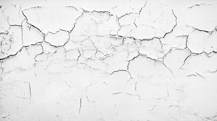 Fototapeta premium Abstract White Cracked Texture Background, Dry Soil, Damaged Wall, Grunge Surface