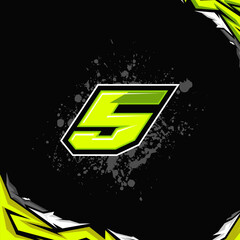 Racing number design vector