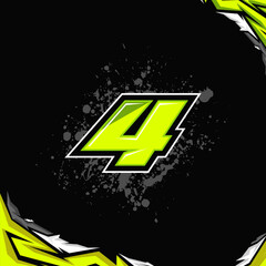 Racing number design vector