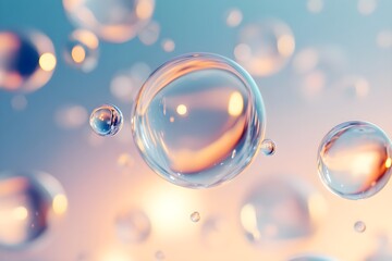 Floating Abstract 3D Shapes with Delicate Glow
