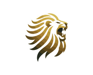 Lion Roar Mascot logo vector template