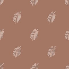 Pantone pattern 2025 fern leaf 17-1230 Mocha Mousse